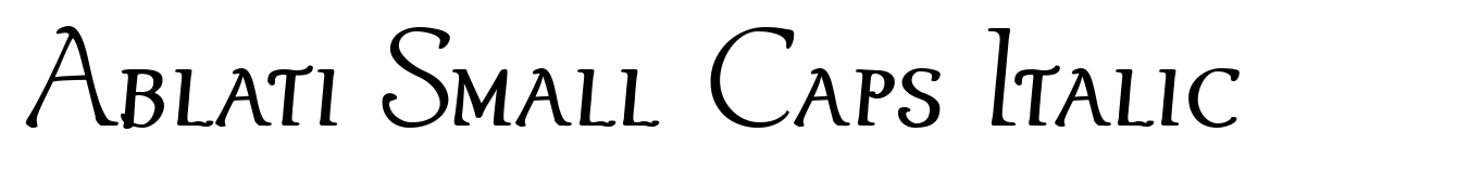 Ablati Small Caps Italic